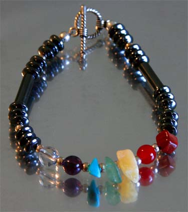 Chakra Bracelet with Hematite