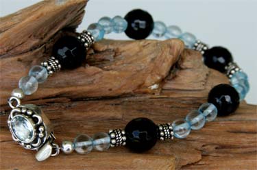 Letting Go Topaz-Onyx Bracelet