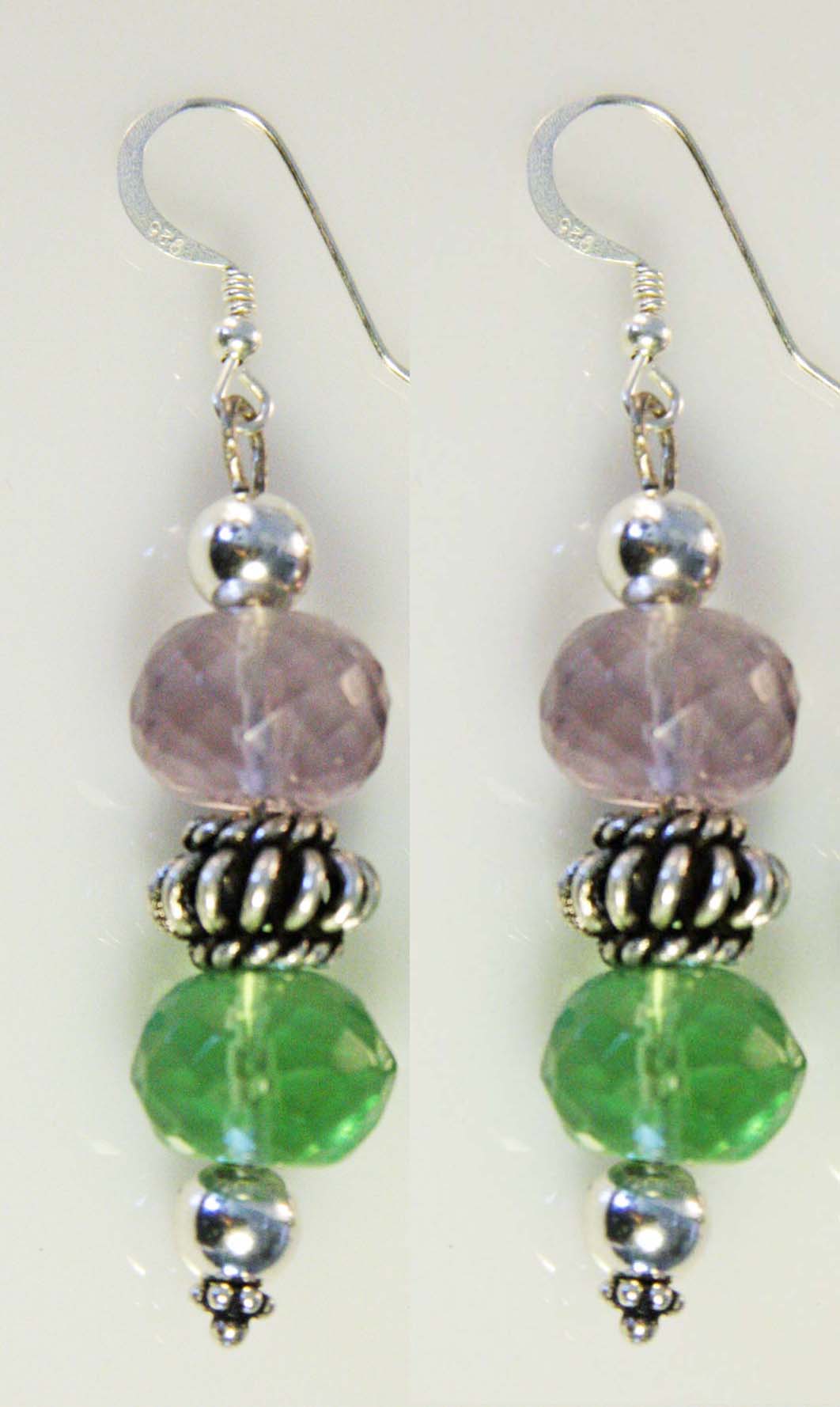 Fluorite & Silver Earrings