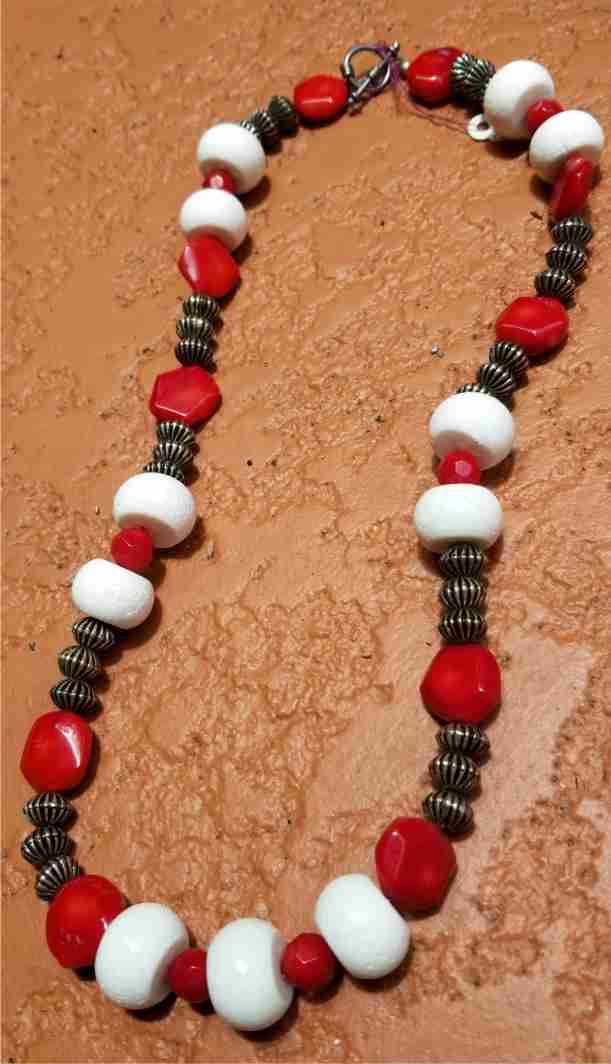 Red and White Sizzler Necklace